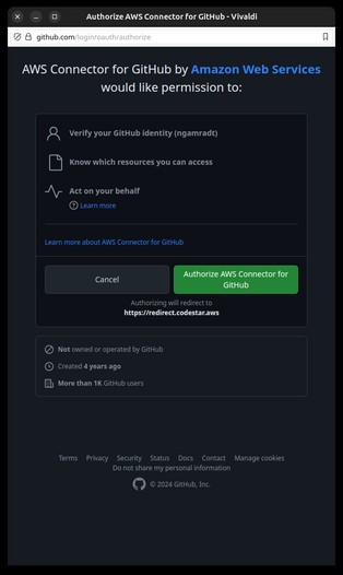 GitHub Connection Permissions