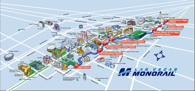 Las Vegas Monorail Map